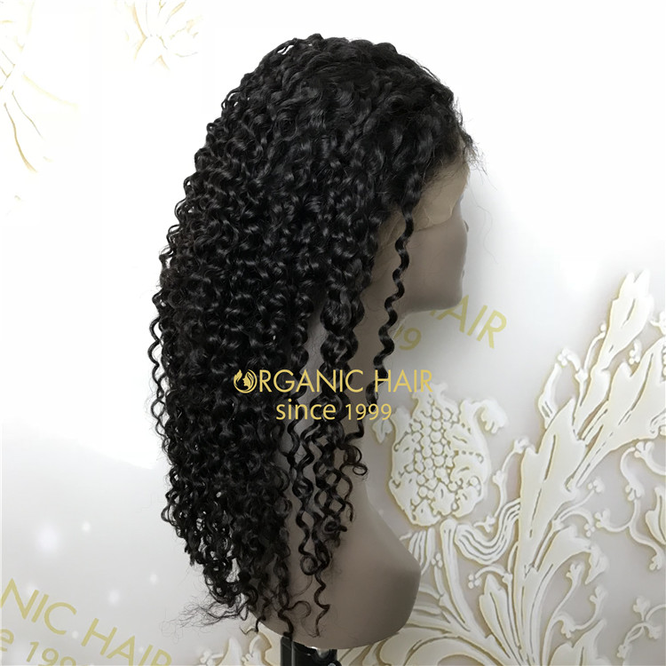 Human full lace wigs cheap for sale curly X89